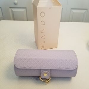 Vlanda Small Jewelry Case Box, Travel Essential Accessories Purple